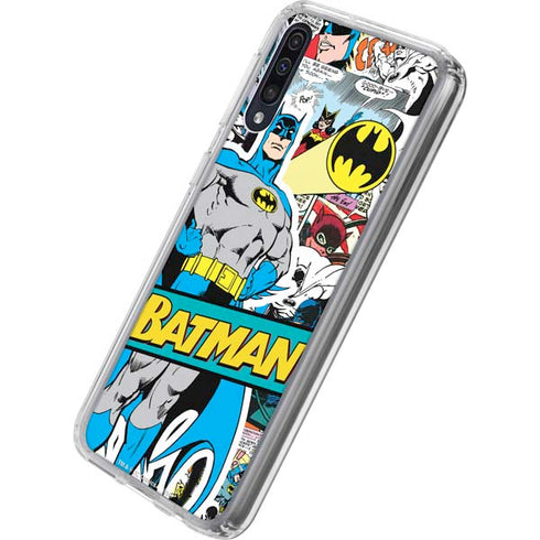 DC Comics Batman Vintage Pose Collage Art Galaxy A50 Clear Case